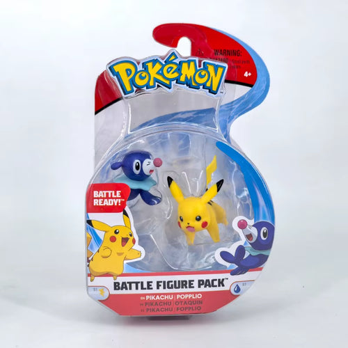 WCT Pokemon Battle Figures Pack Pikachu Wobbuffet Alolan Rattata Rowlet Metang Alolan Muk Model Toys Collections Kids Gifts