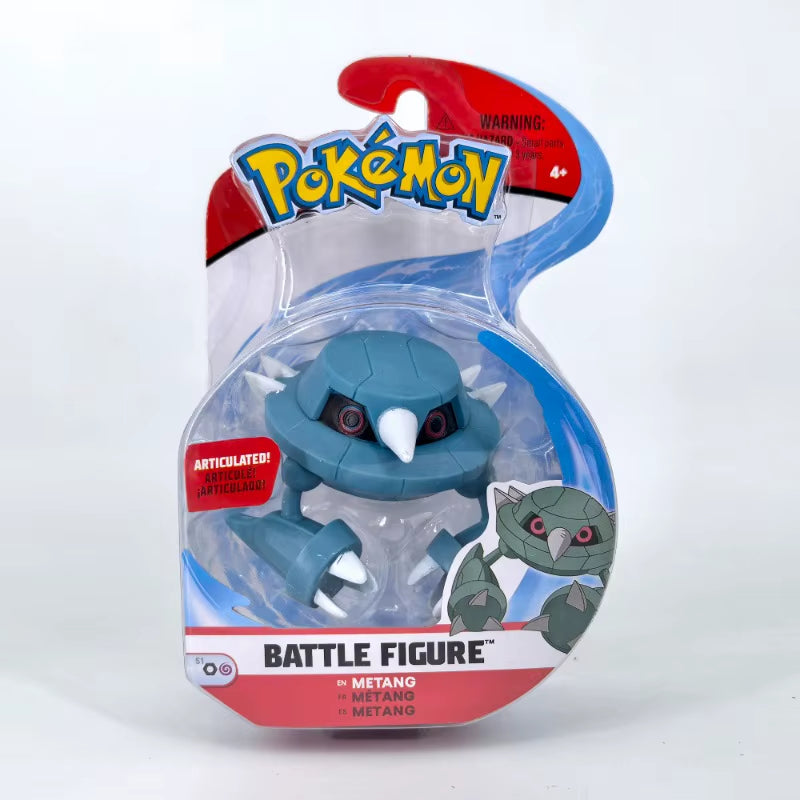 WCT Pokemon Battle Figures Pack Pikachu Wobbuffet Alolan Rattata Rowlet Metang Alolan Muk Model Toys Collections Kids Gifts
